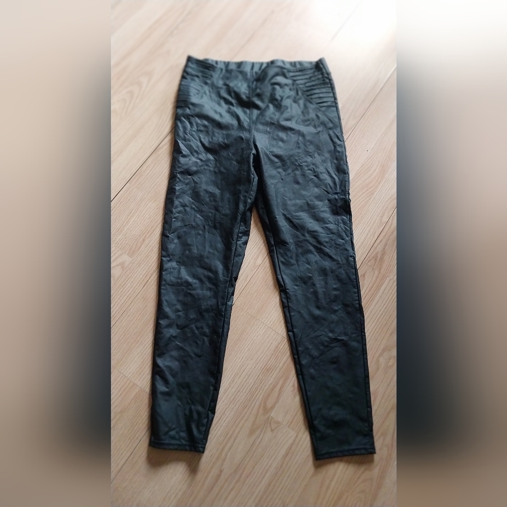 Suzy Black Faux Leather Pants